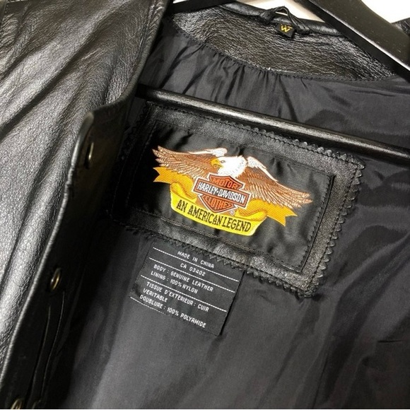 Women’s Harley Davidson Leather Jacket with Corset Side Lacing XS - Picture 6 of 6